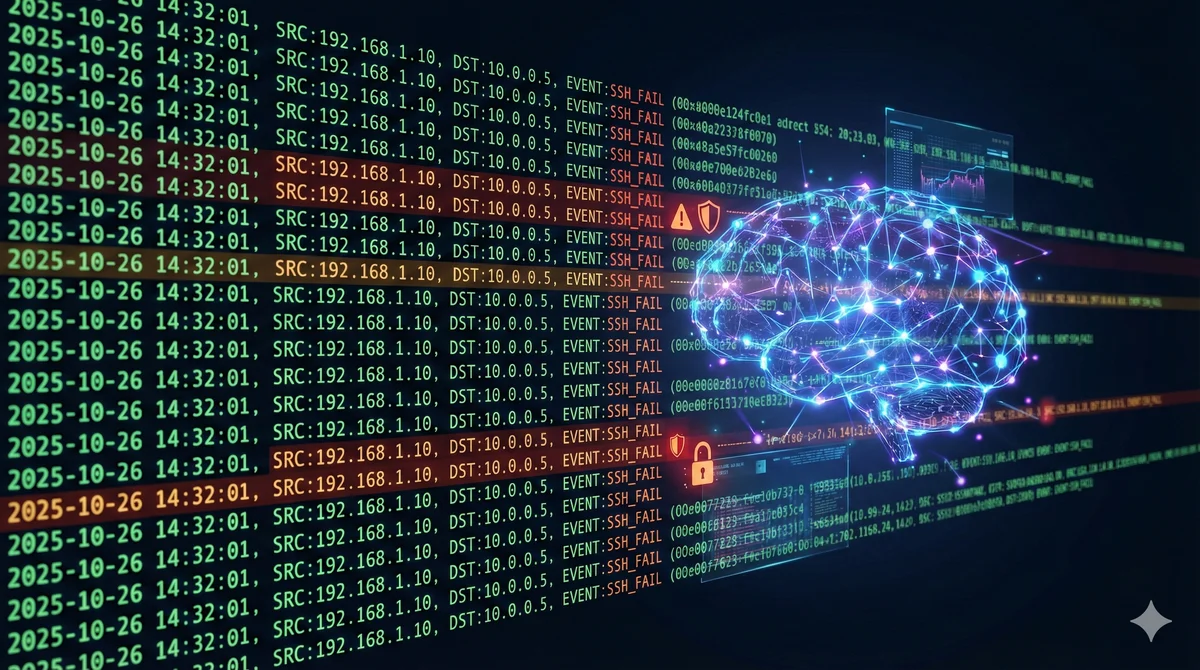AI analyzing security log streams